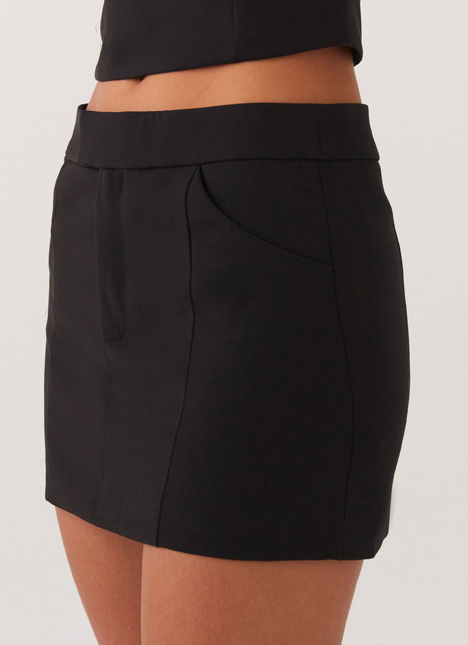 Eliana Suit Mini Skirt - Black