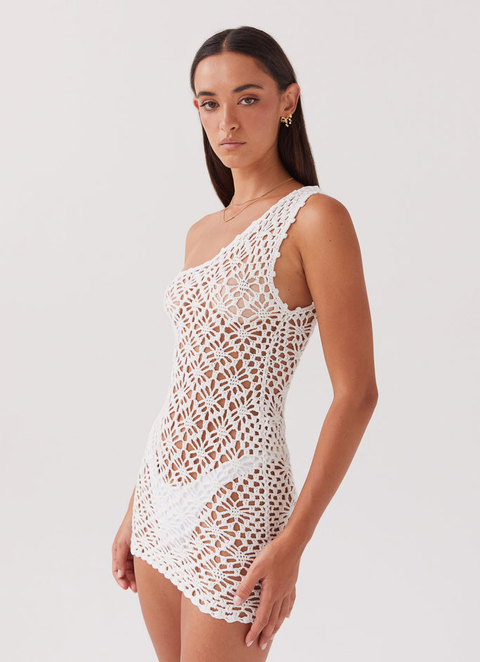 Linera Crochet Mini Dress - White