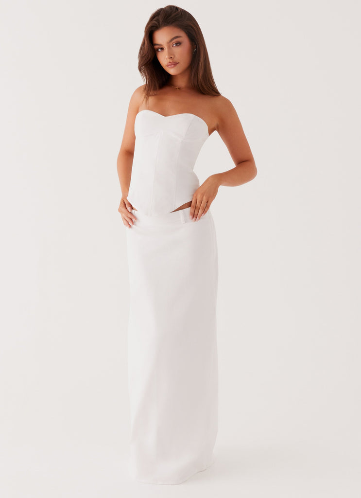 Jaslyn Maxi Skirt - White