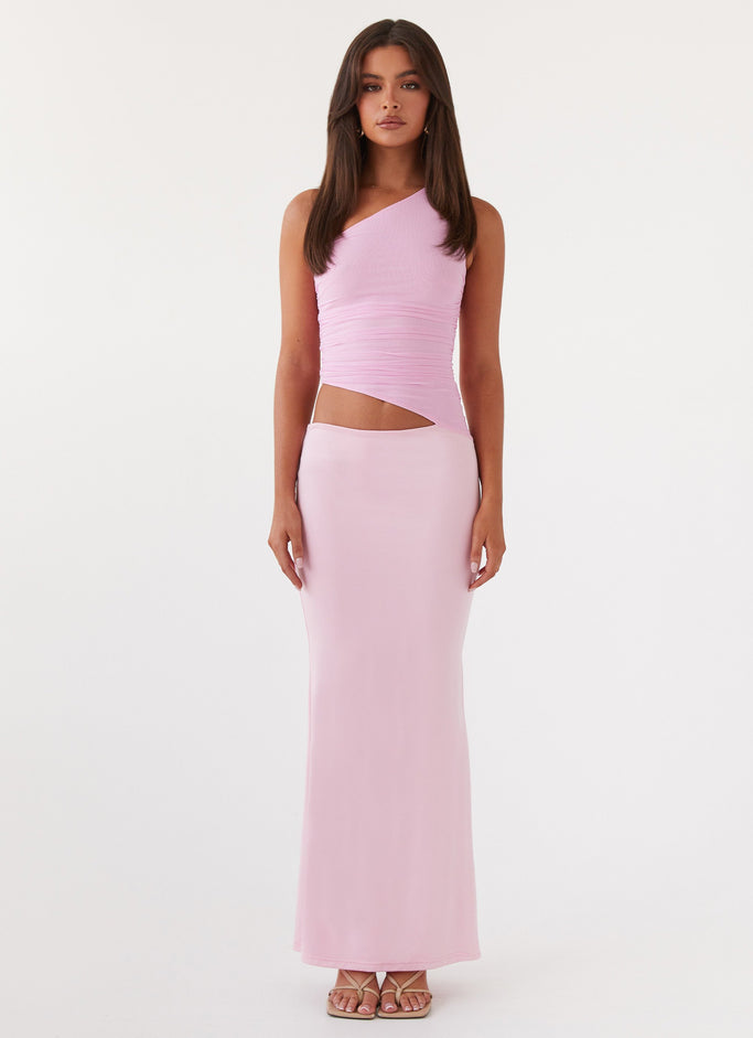 Seranella One Shoulder Maxi Dress - Pink