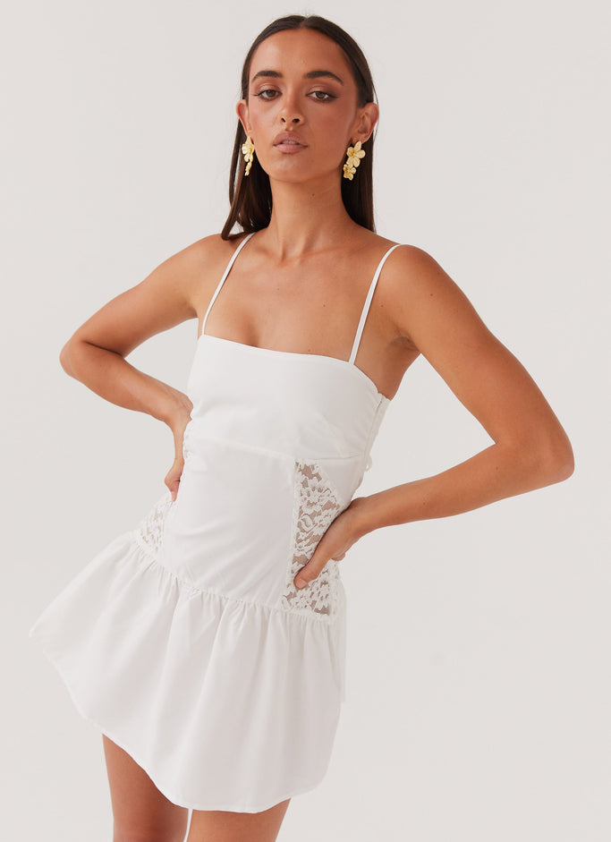 Cotton Cloud Mini Dress - White