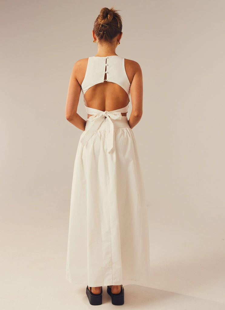 Meet Me In Majorca Maxi Dress - White - Peppermayo