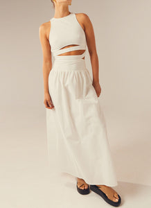 Meet Me In Majorca Maxi Dress - White - Peppermayo