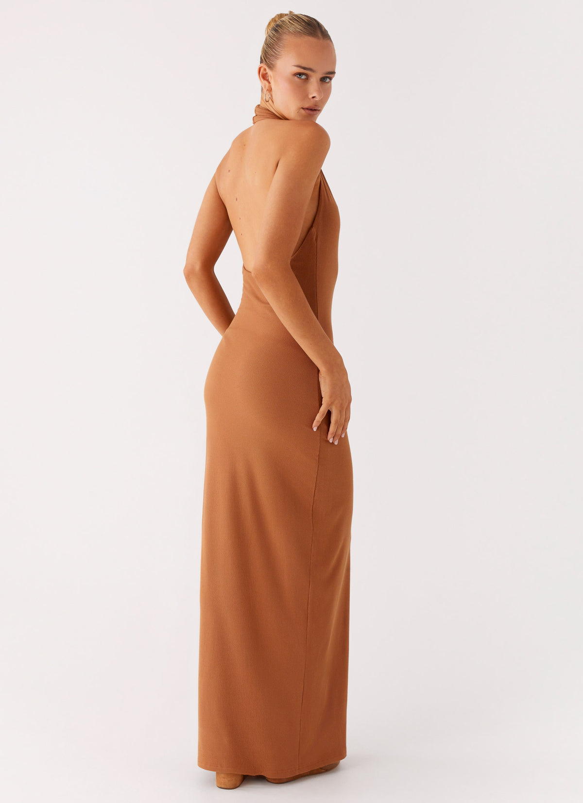 Plunge for You Maxi Dress - Tan