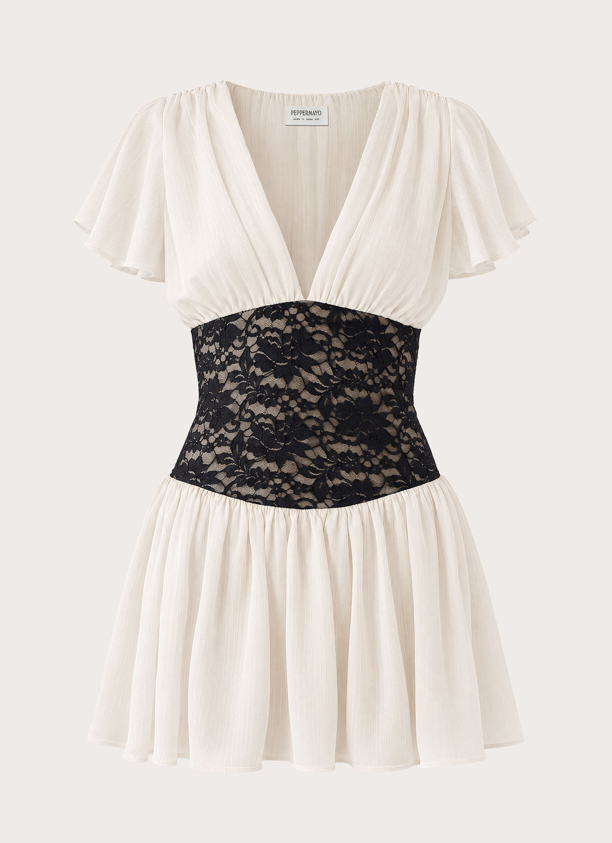 Poppie Lace Mini Dress - Ivory