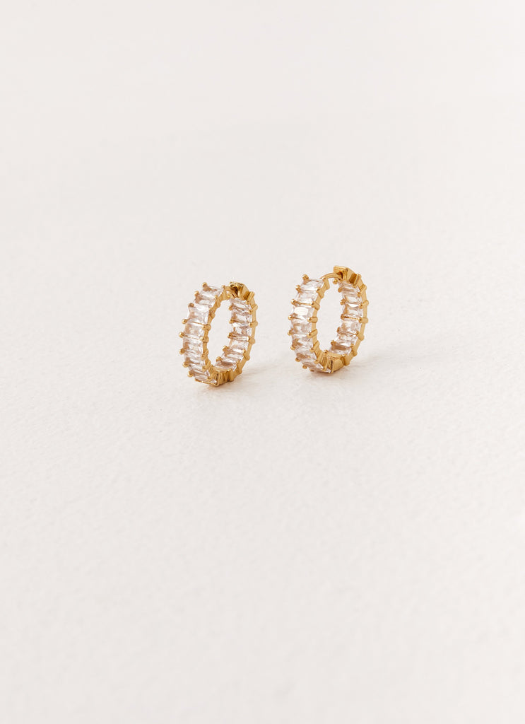 Precious Hoop Earrings - Gold