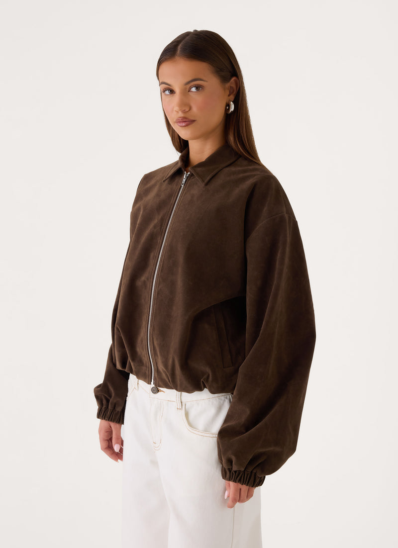 Ranya Bomber Jacket - Brown