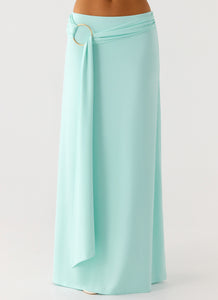 Ravi Maxi Skirt - Aqua