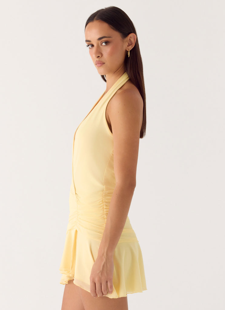 Renata Mini Dress - Lemon