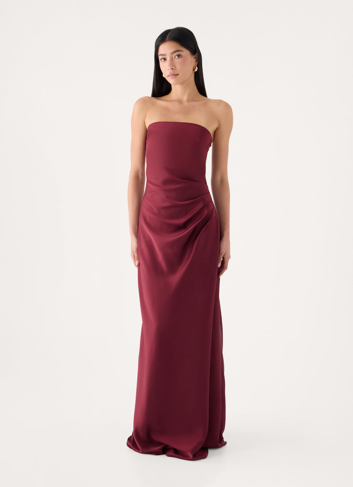 Rinari Strapless Maxi Dress - Maroon