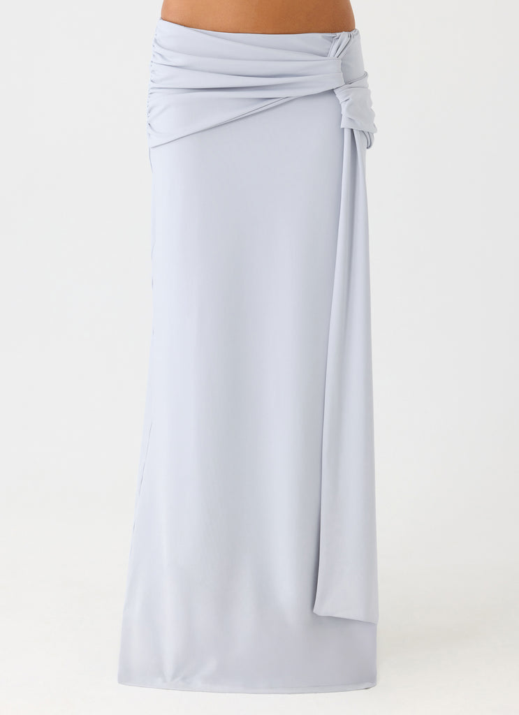 Romana Maxi Skirt - Misty Blue