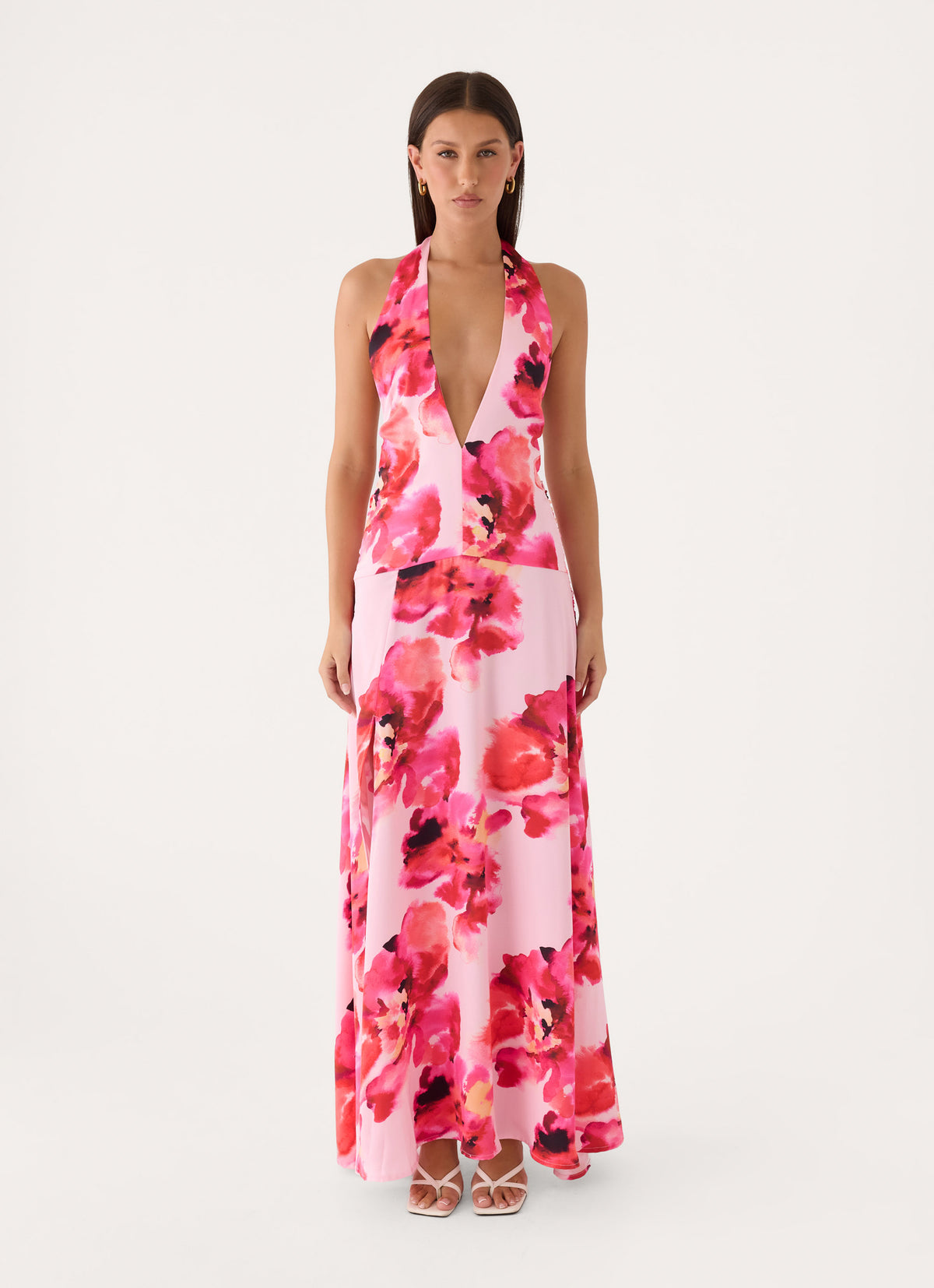 Rosey Cheeks Maxi Dress - Pink Floral