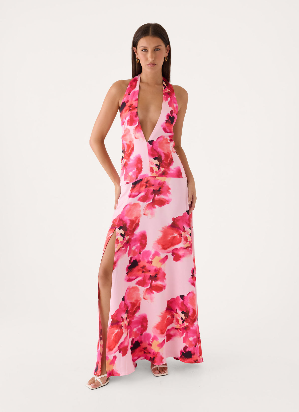 Rosey Cheeks Maxi Dress - Pink Floral
