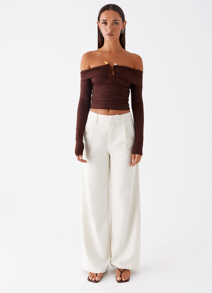 Rudy Long Sleeve Top - Chocolate