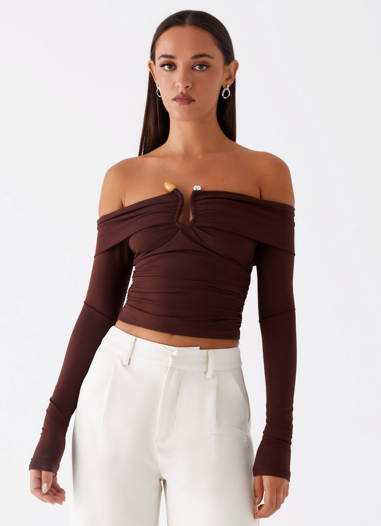 Rudy Long Sleeve Top - Chocolate