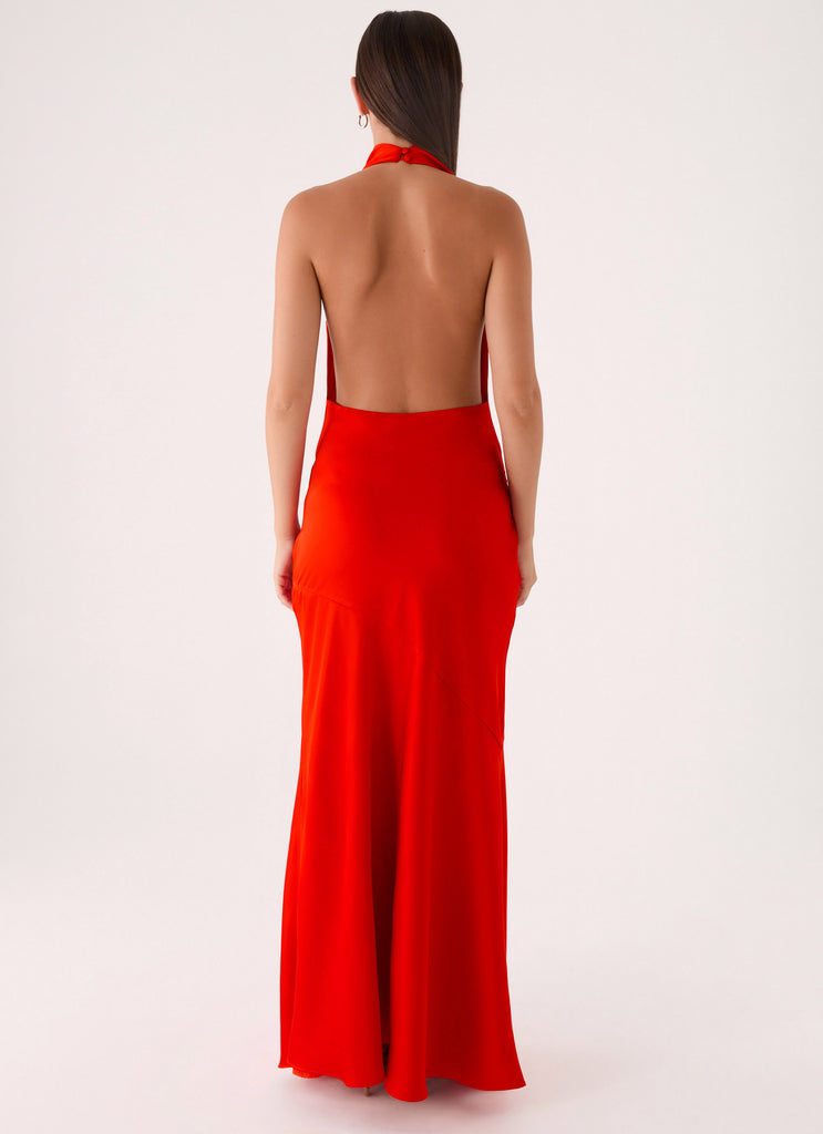 Rumina Sash Maxi Dress - Tangerine