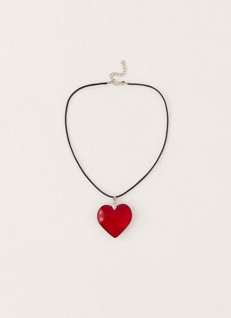 Saint Heart Necklace - Red