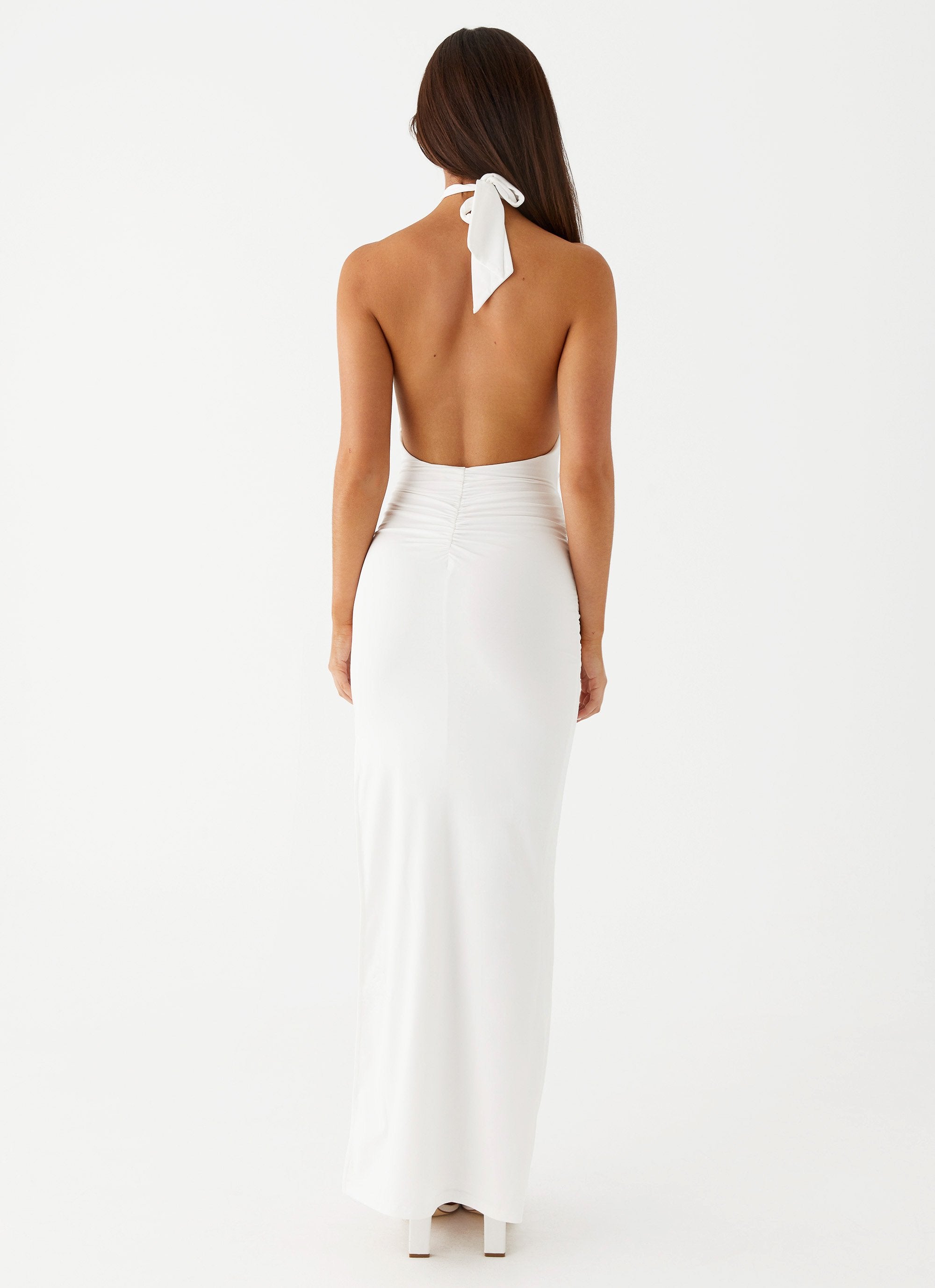 Samara Halterneck Maxi Dress White – Peppermayo - Main Image