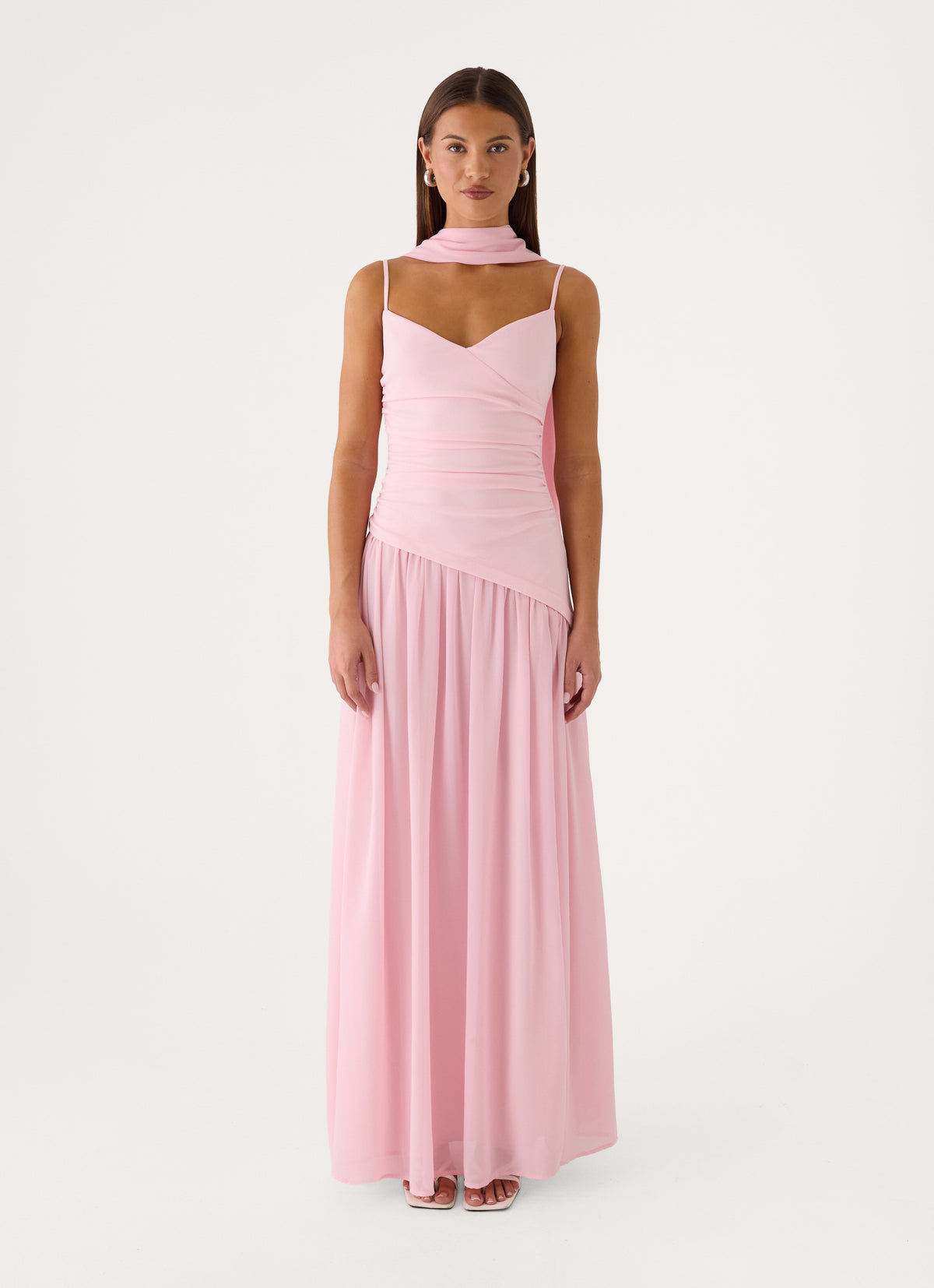 Sancha Scarf Maxi Dress - Soft Pink