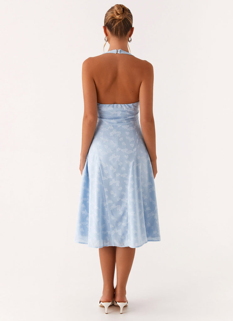 Sashi Halterneck Midi Dress - Pale Blue