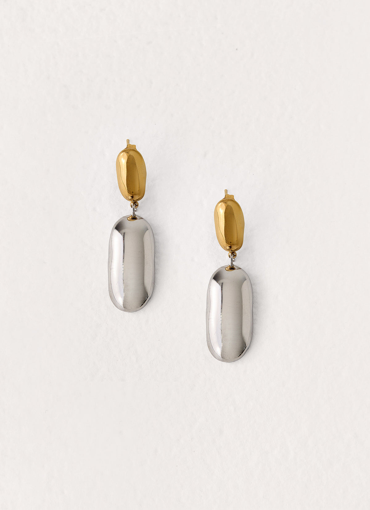 Second Nature Earrings - Gold Silver Metal