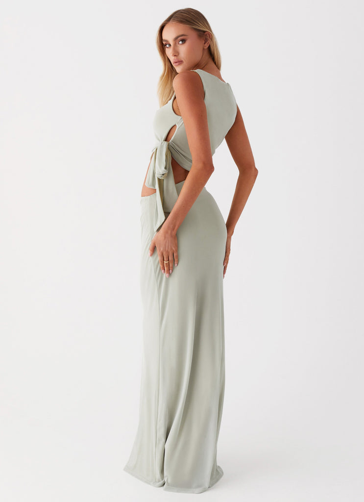 Light sage maxi dress hotsell