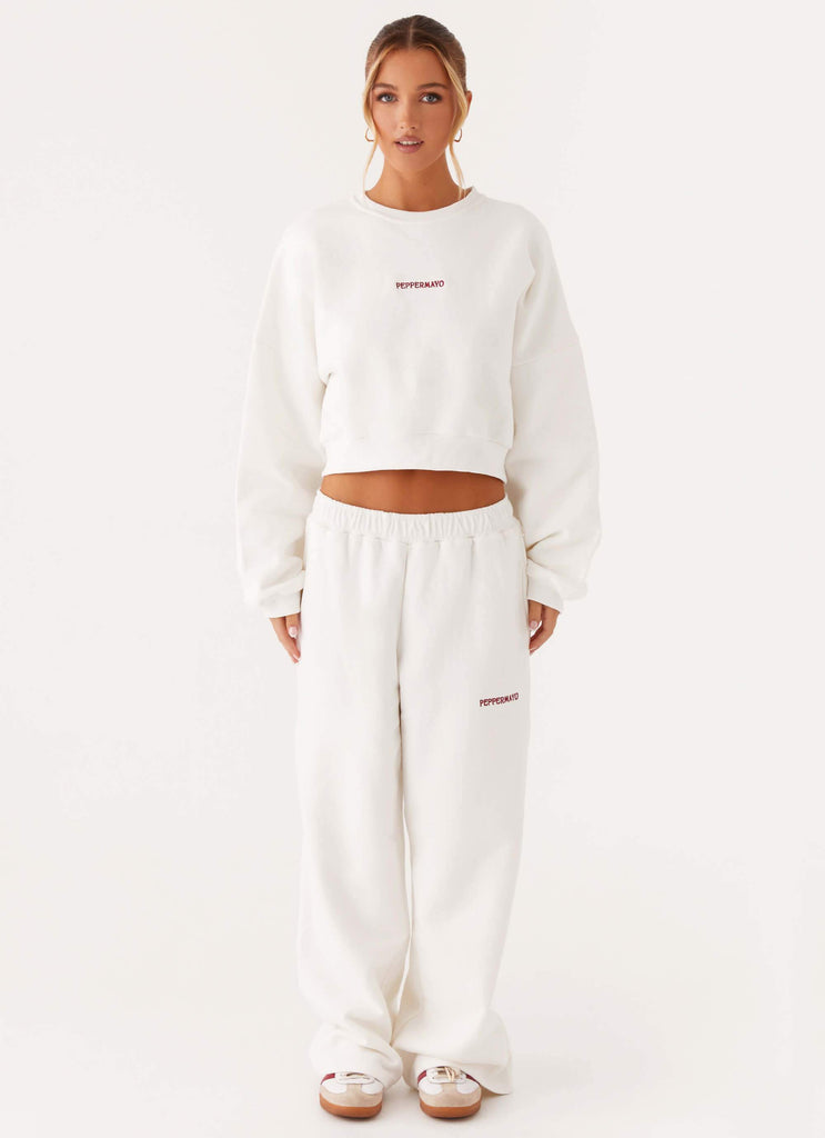 Signature Cropped Sweatshirt - Ivory