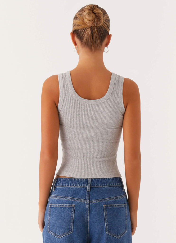 Signature Tank Top - Light Grey Marle