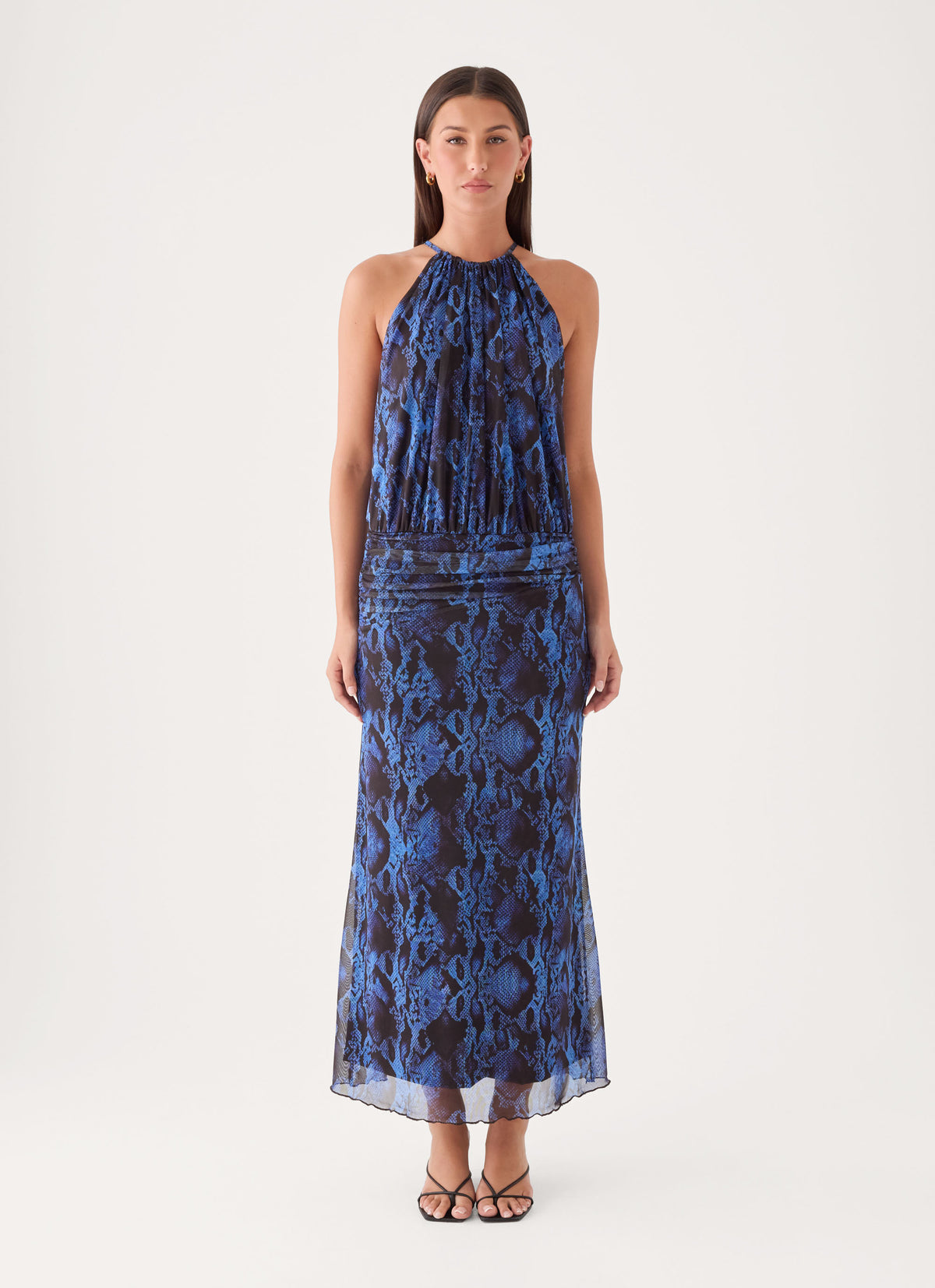 Silent Venom Maxi Dress - Snake Print