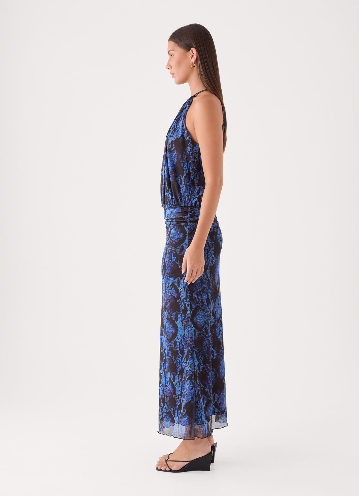 Silent Venom Maxi Dress - Snake Print