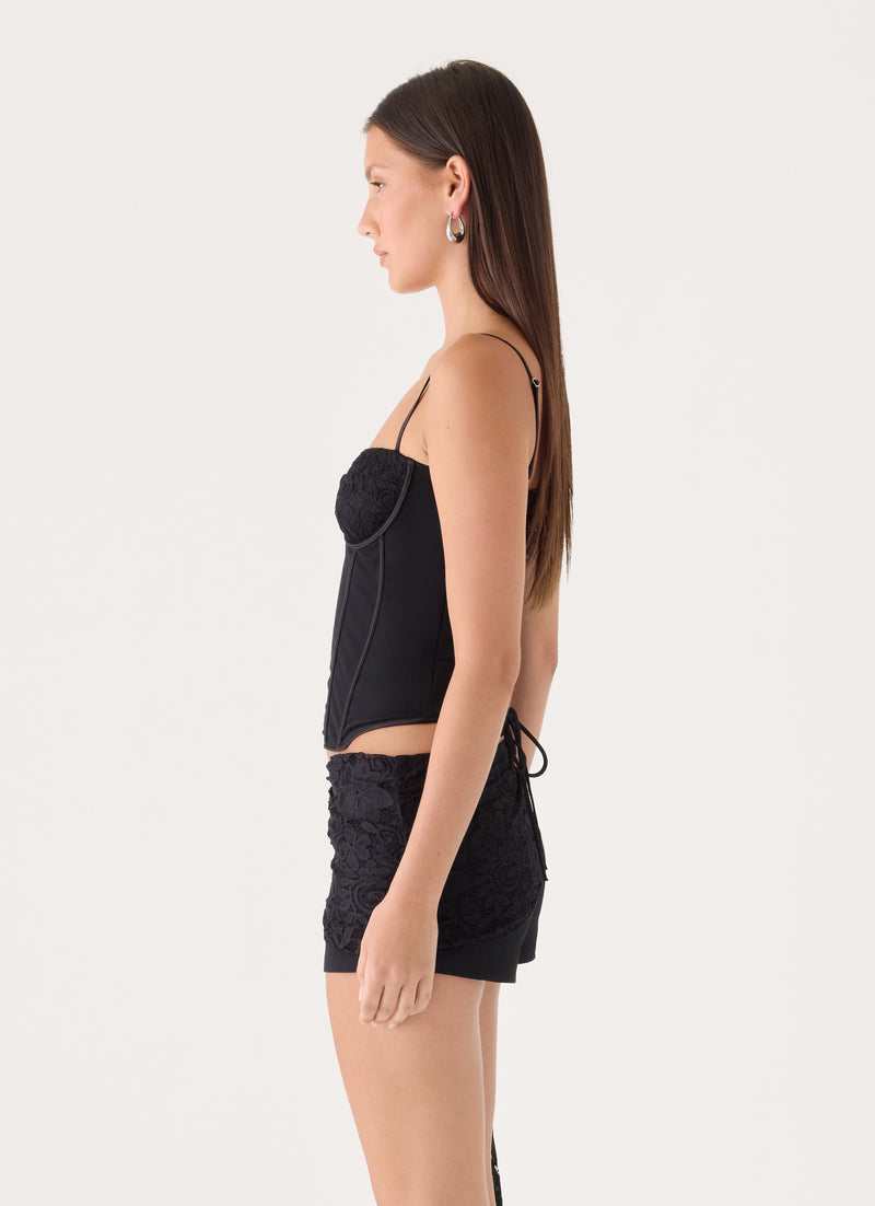 Sofiya Mesh Corset - Black