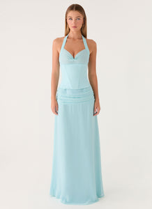 Soneva Corset Maxi Dress - Aqua