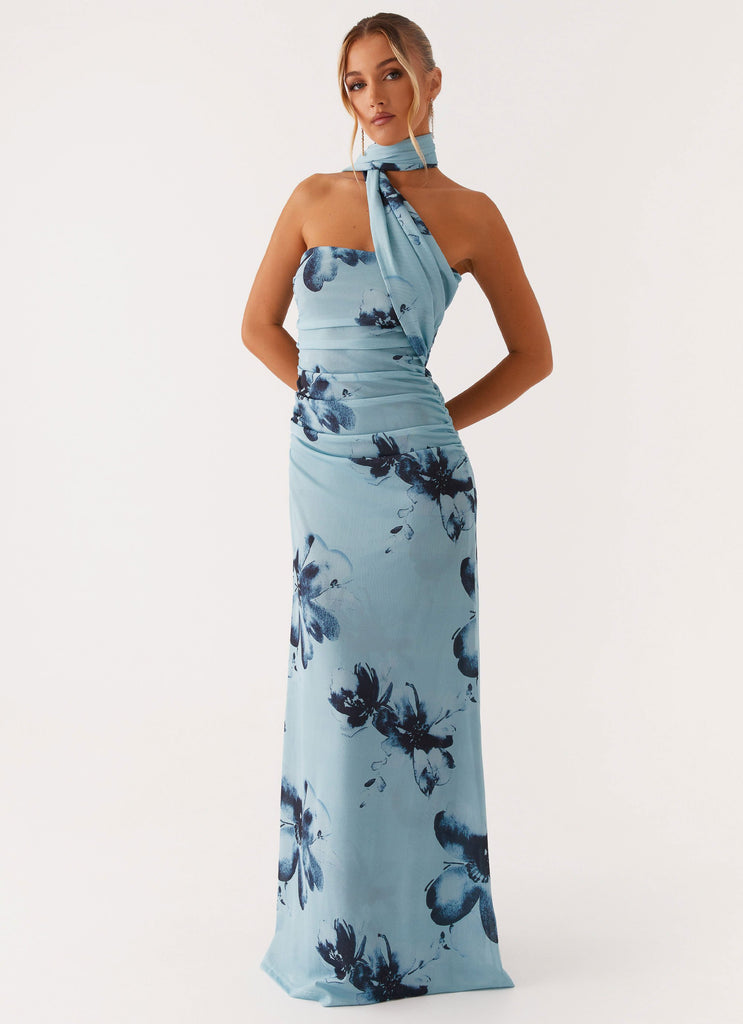 Songbird Maxi Dress - Blue Black Floral