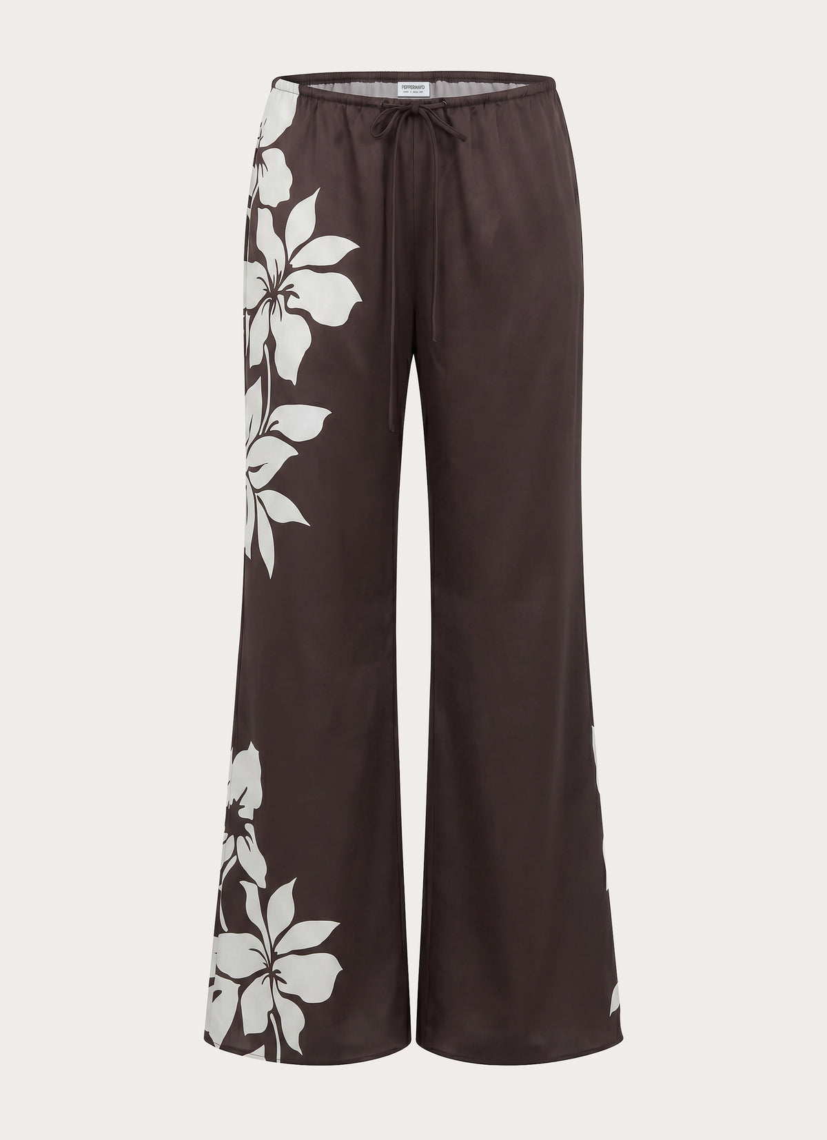 Sorena Low Rise Flared Pants - Chocolate Tropic Floral