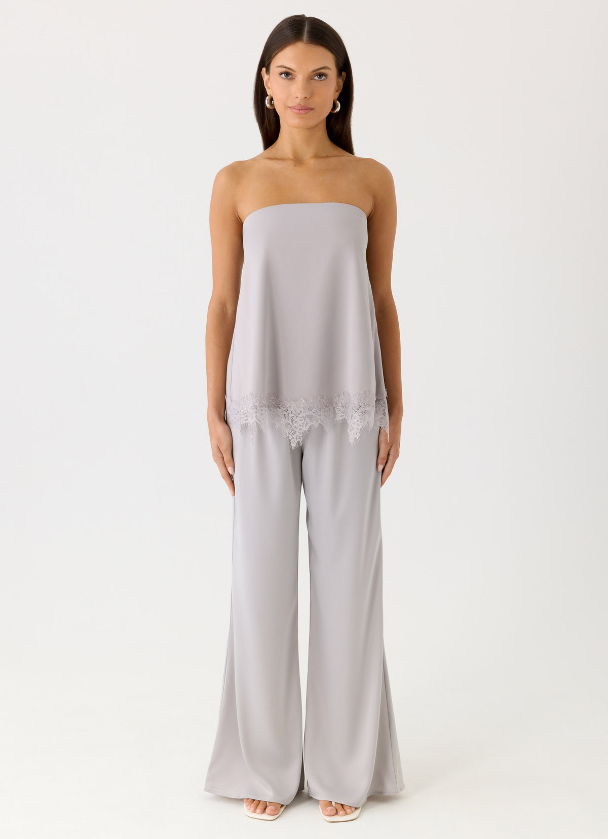 Sorena Low Rise Flared Pants - Misty Blue
