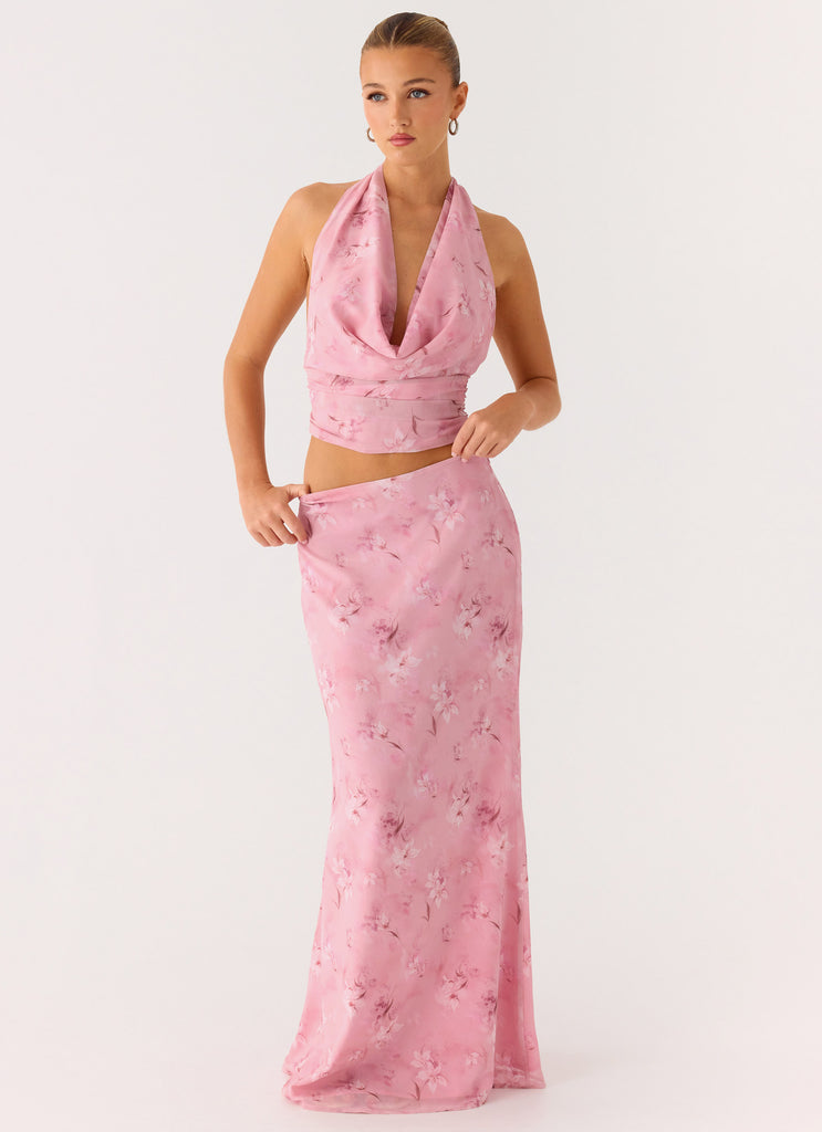 Soulful Low Rise Maxi Skirt - Vintage Floral