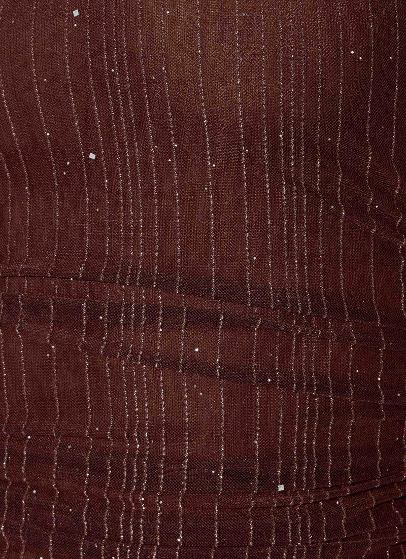 Sparkling Night Maxi Skirt - Chocolate