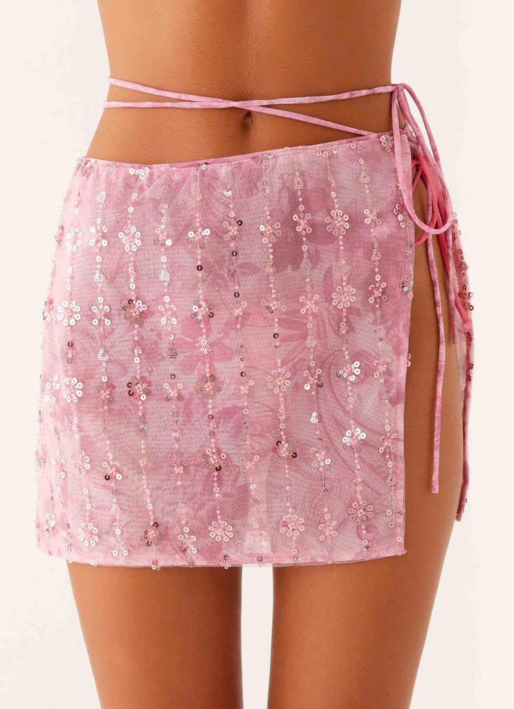 Stacie Mini Skirt - Pink Swirl