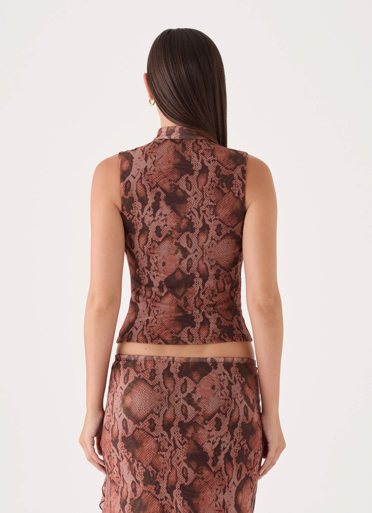 Strike First Keyhole Top - Snake Print