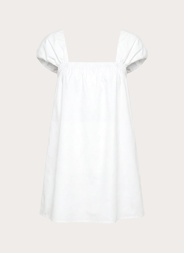 Sugar Blush Cotton Mini Dress - White