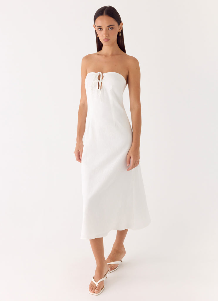 Sun Searching Midi Dress - White