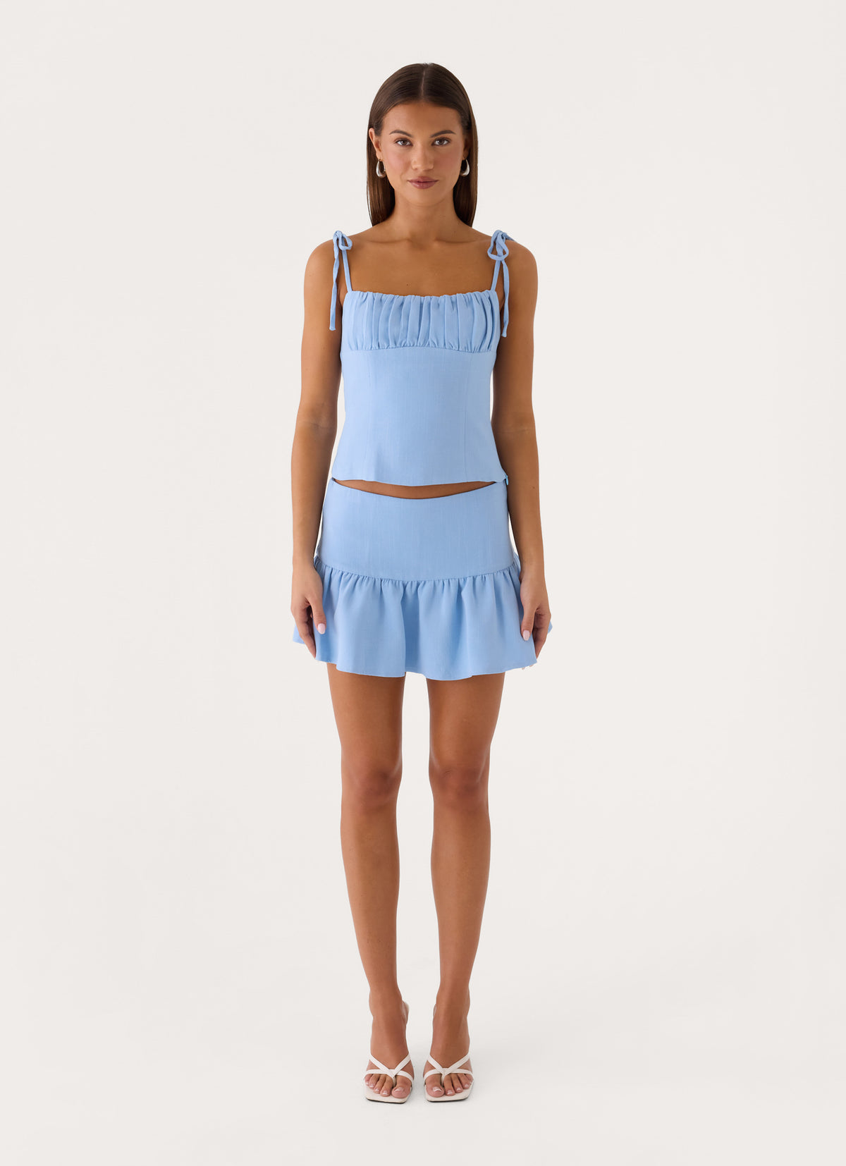 Sweet Serena Mini Skirt - Powder Blue