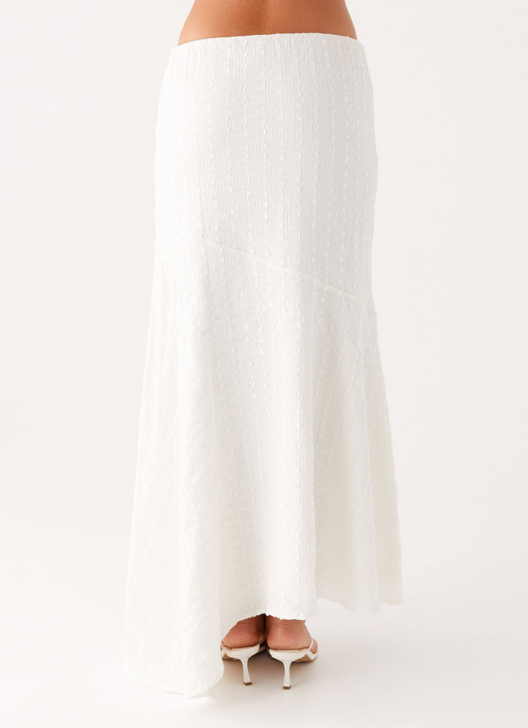 Tayah Asymmetrical Maxi Skirt - White