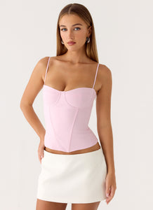 Tayana Corset Top - Pink