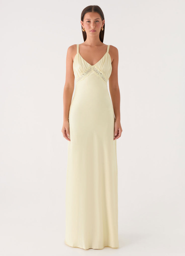 Tove Lace Maxi Dress - Yellow