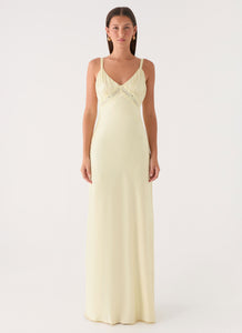 Tove Lace Maxi Dress - Yellow