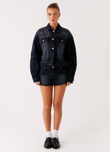 Tropics Denim Jacket - Washed Dark Blue