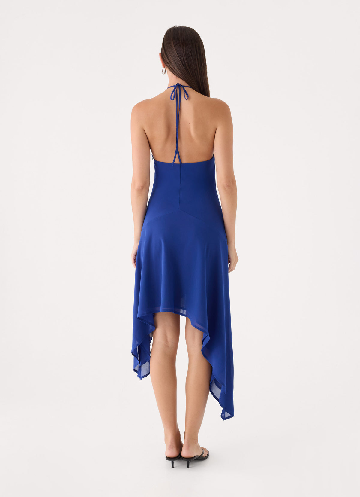 Tunelia Asymmetric Midi Dress - Blue