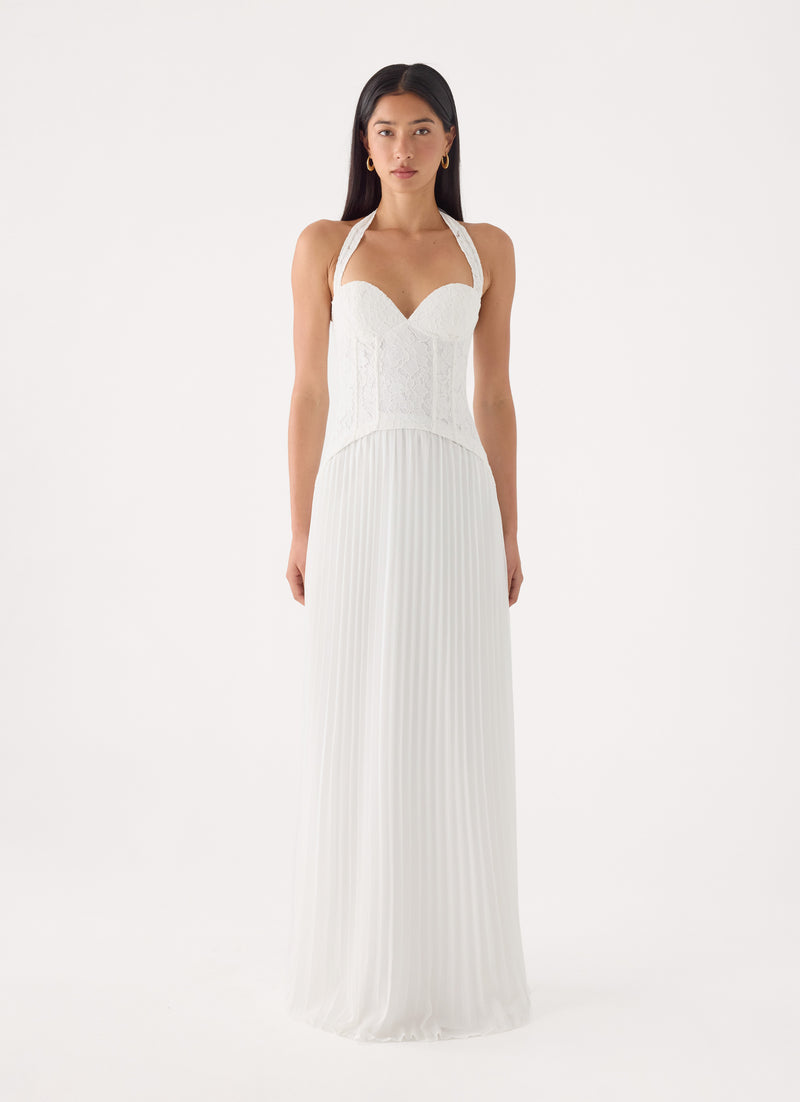 Tunnel Vision Maxi Dress - White