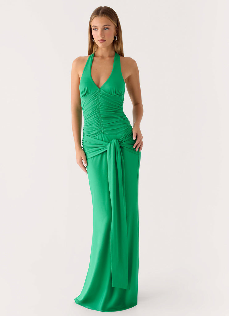 Tylan Halter Maxi Dress - Emerald Green